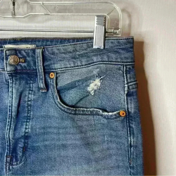Madewell The Curvy Perfect Vintage Jean Women 29 Blue Distressed5 Pocket - Picture 4 of 9